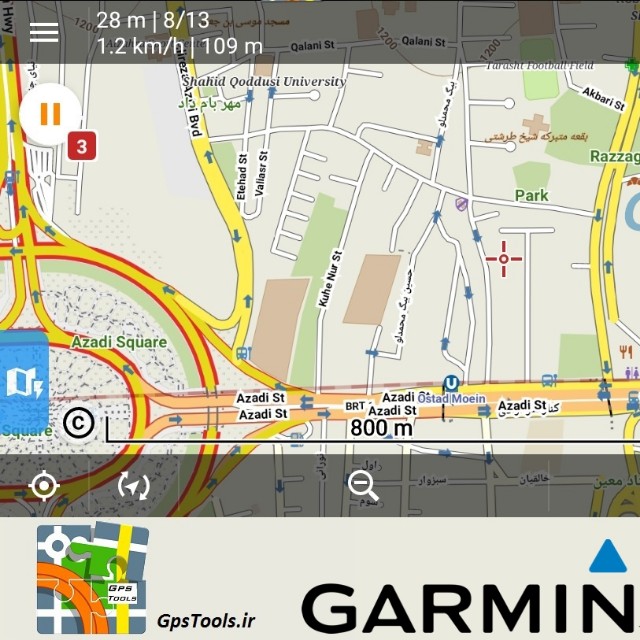 نقشه توپوگرافی و شهری گارمین Garmin - فروشگاه نقشه گارمین Gps Tools - تهران